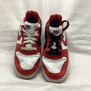 Nike Ebernon Low Red White Black Basketball Sneakers AQ1774-101 Mens 7.5